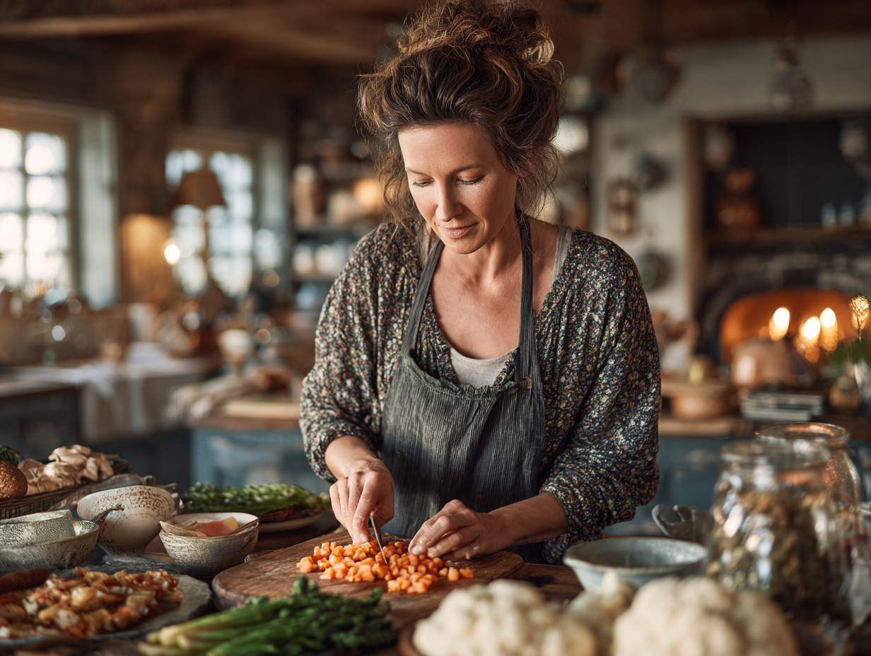 Сезонні продукти в естетичній композиції